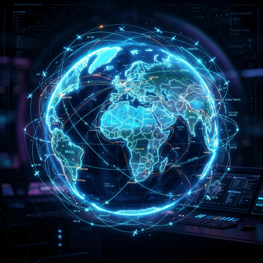 3D Holographic Globe Map
